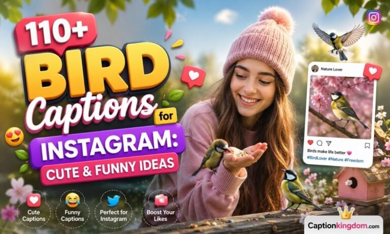 110+ Bird Captions for Instagram Cute & Funny Ideas