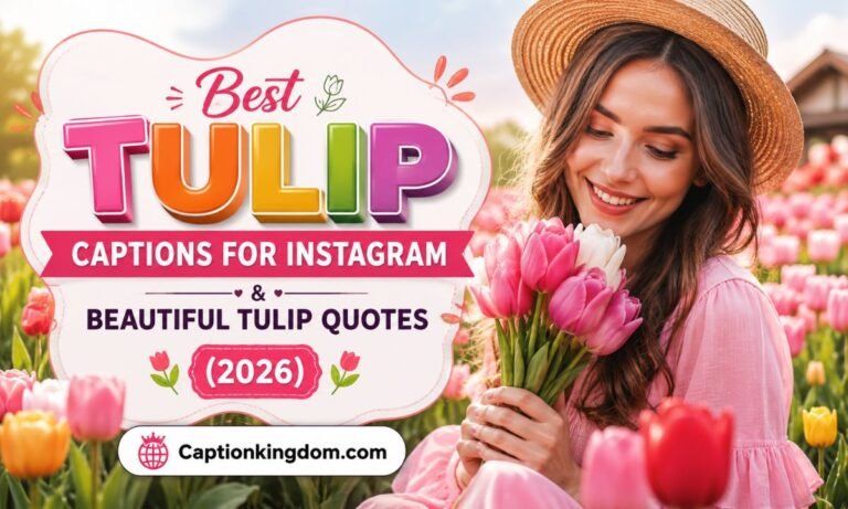 222+ Best Tulip Captions for Instagram & Beautiful Tulip Quotes (2026)