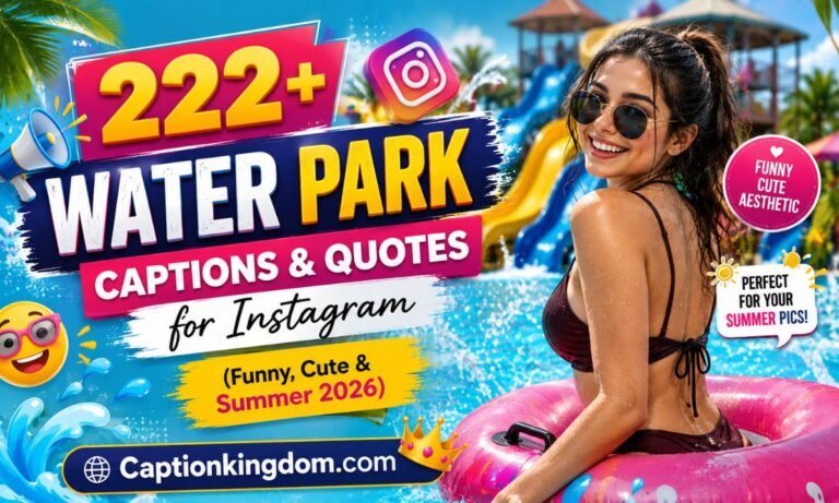 222+ Water Park Captions & Quotes for Instagram (Funny, Cute & Summer 2026)
