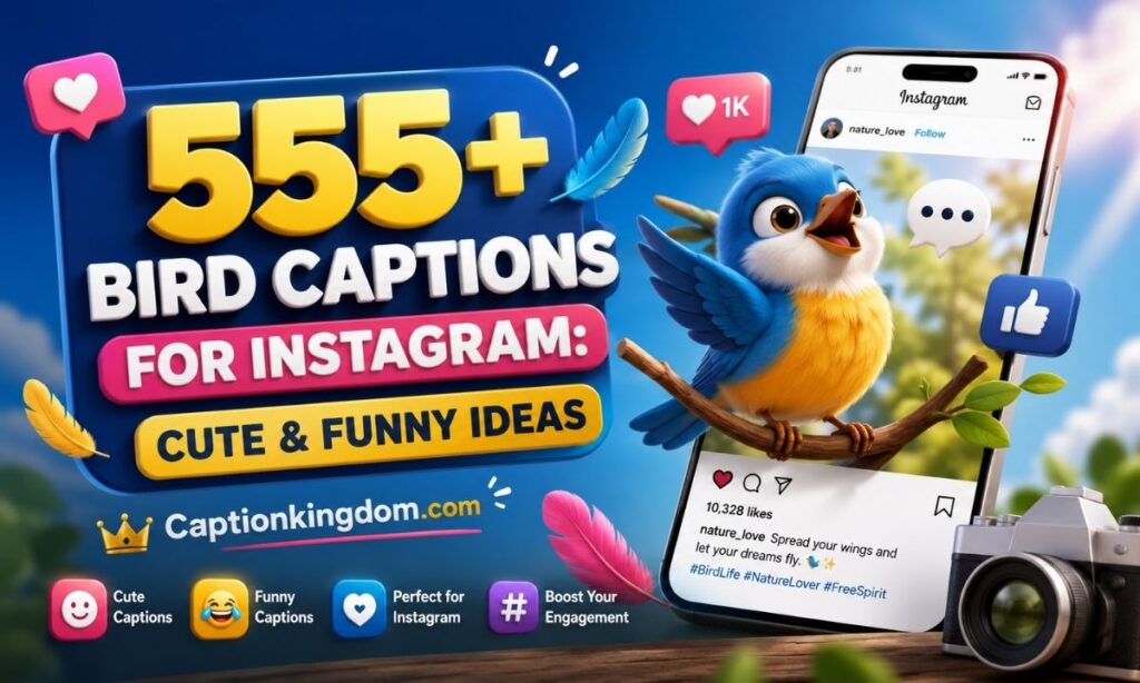 555+ Bird Captions for Instagram Cute & Funny Ideas