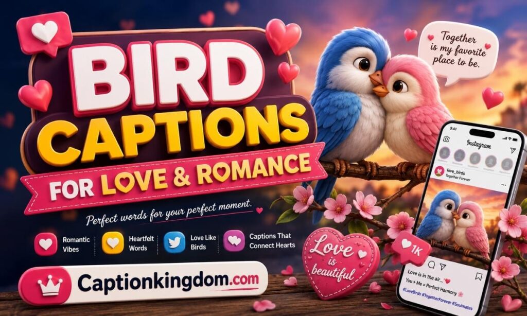 Bird Captions for Love & Romance