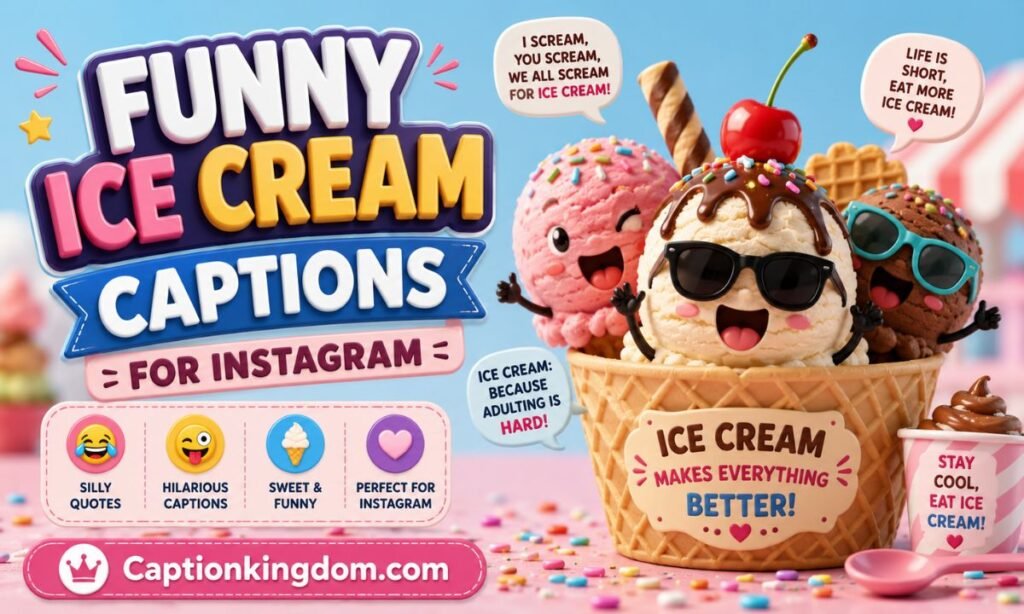 Funny Ice Cream Captions for Instagram