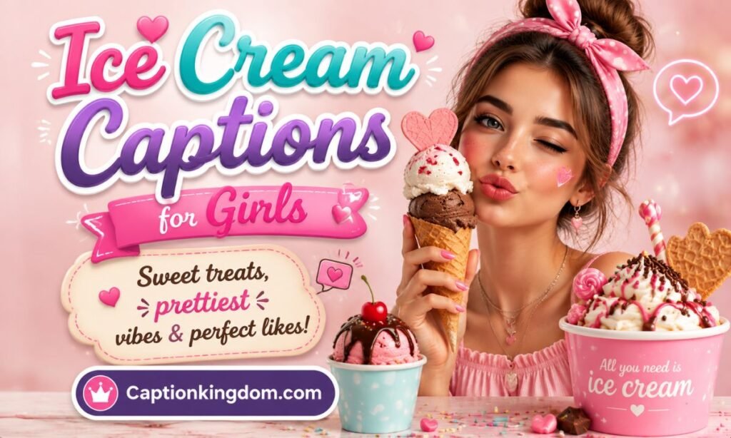 Ice Cream Captions for Girls