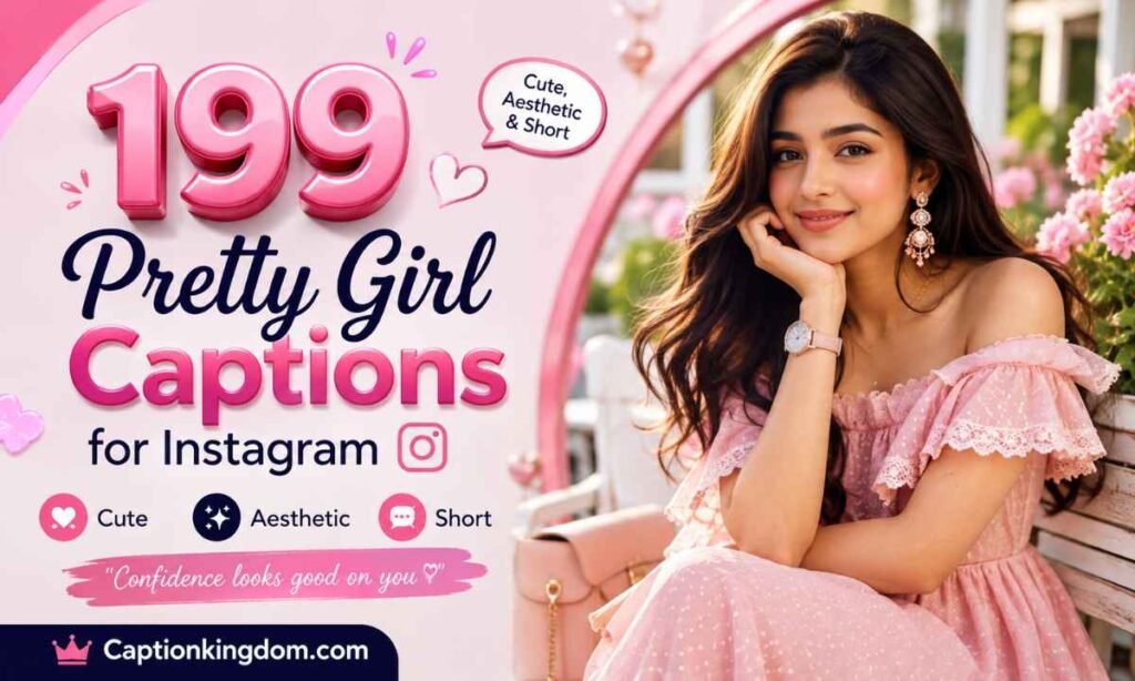 199 Pretty Girl Captions for Instagram (Cute, Aesthetic & Short)