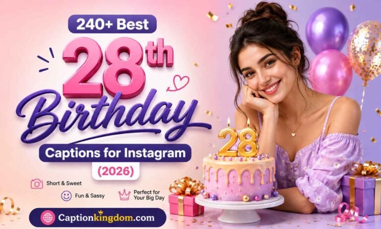 240+ Best 28th Birthday Captions for Instagram (2026)