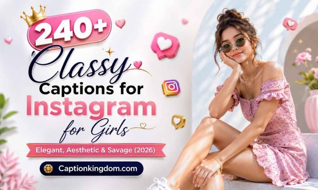 240+ Classy Captions for Instagram for Girls Elegant, Aesthetic & Savage (2026)