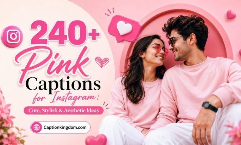 240+ Pink Captions for Instagram Cute, Stylish & Aesthetic Ideas