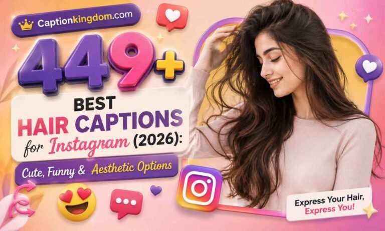 449+ Best Hair Captions for Instagram (2026)_ Cute, Funny & Aesthetic Options