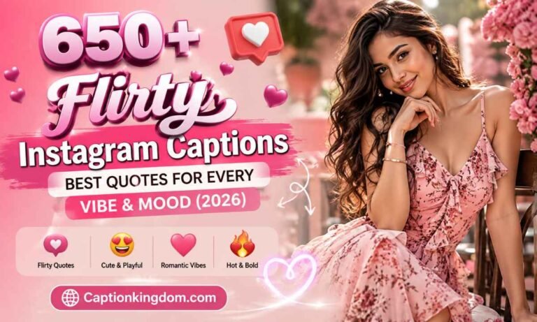 650+ Flirty Instagram Captions Best Quotes for Every Vibe & Mood (2026)