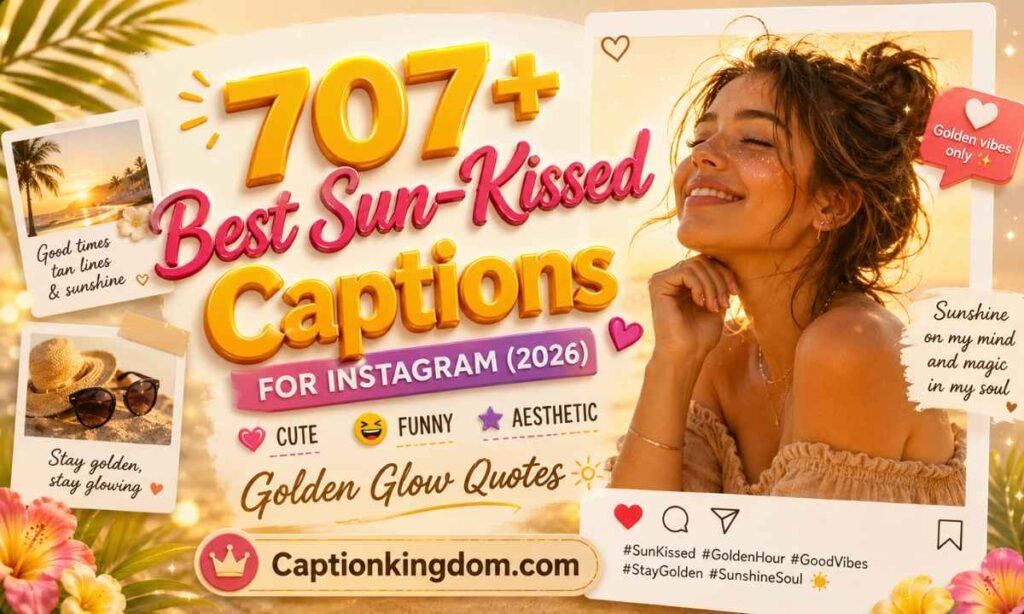 707+ Best Sun-Kissed Captions for Instagram (2026) – Cute, Funny & Aesthetic Golden Glow Quotes
