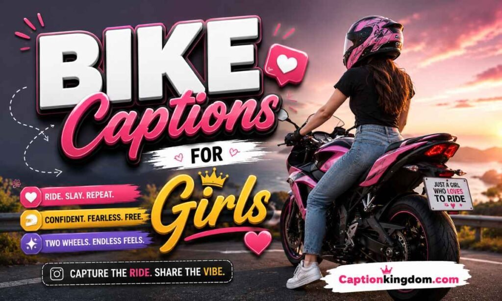 Bike Captions for Girls