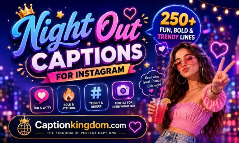 Night Out Captions for Instagram_ 250+ Fun, Bold & Trendy Lines