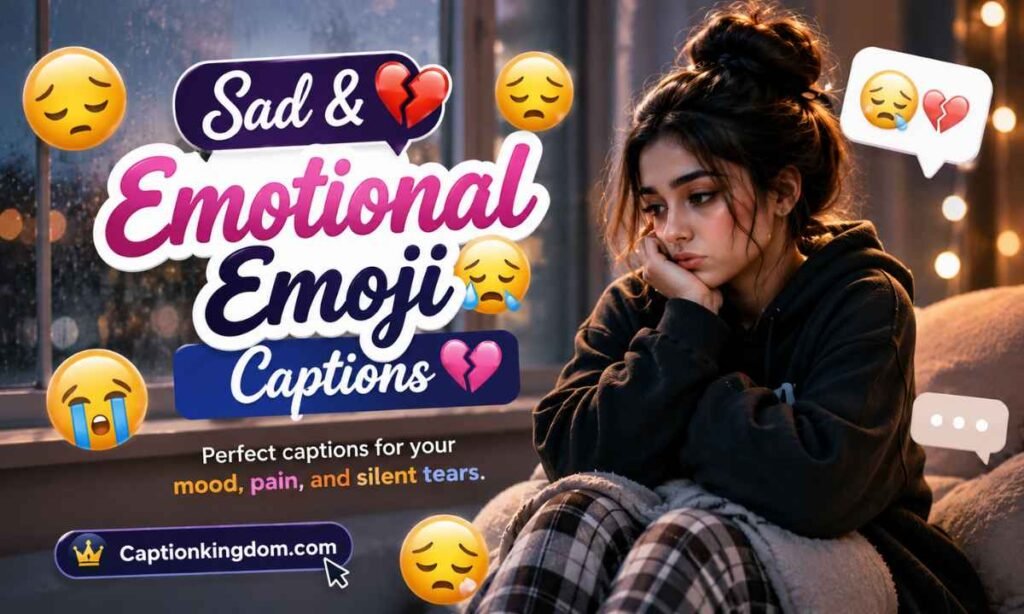 Sad & Emotional Emoji Captions 💔