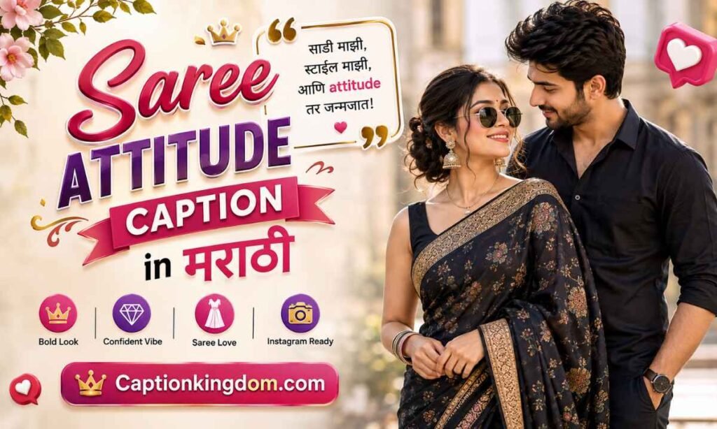Saree Attitude Caption in Marathi