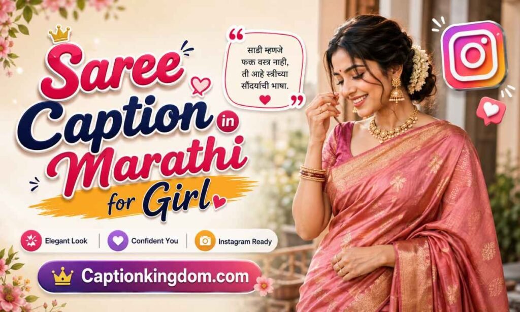 Saree Caption in Marathi for Girl