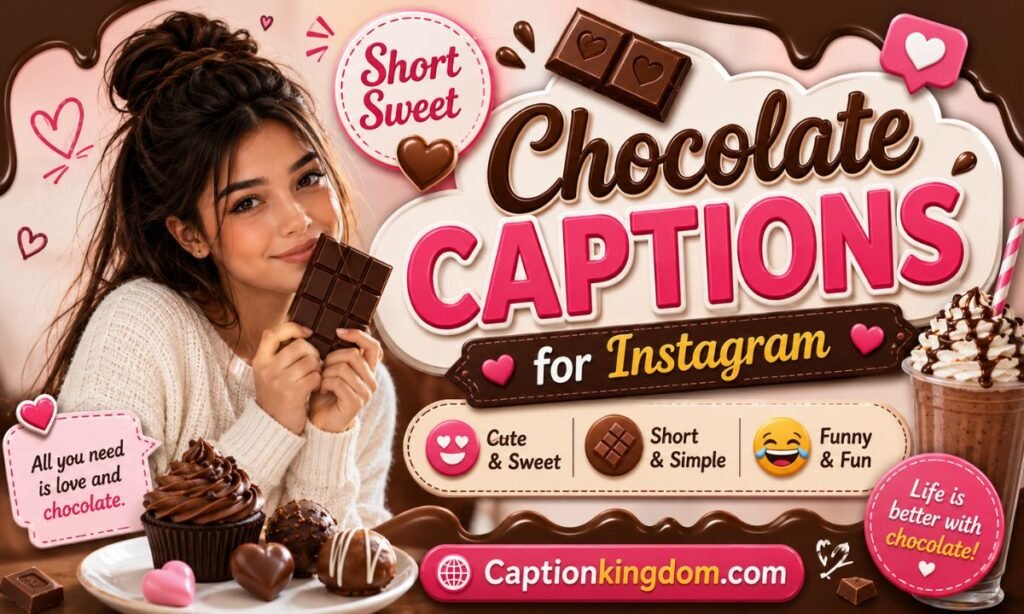 short chocolate captions for instagram