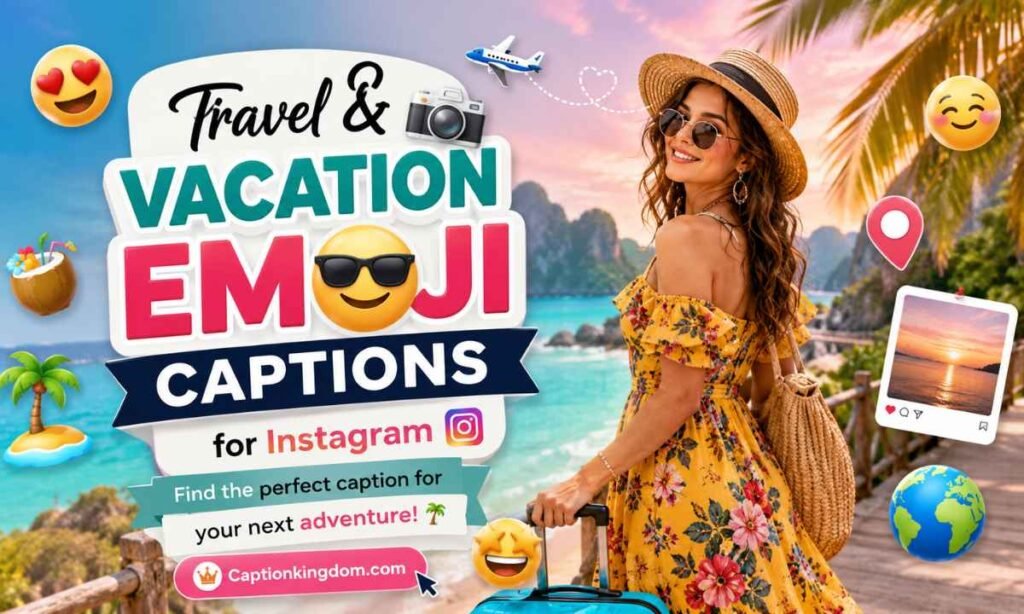 Travel & Vacation Emoji Captions for Instagram ✈️