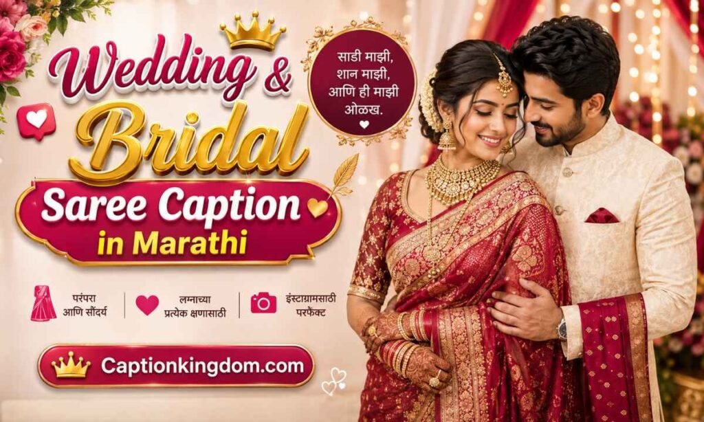 Wedding & Bridal Saree Caption in Marathi