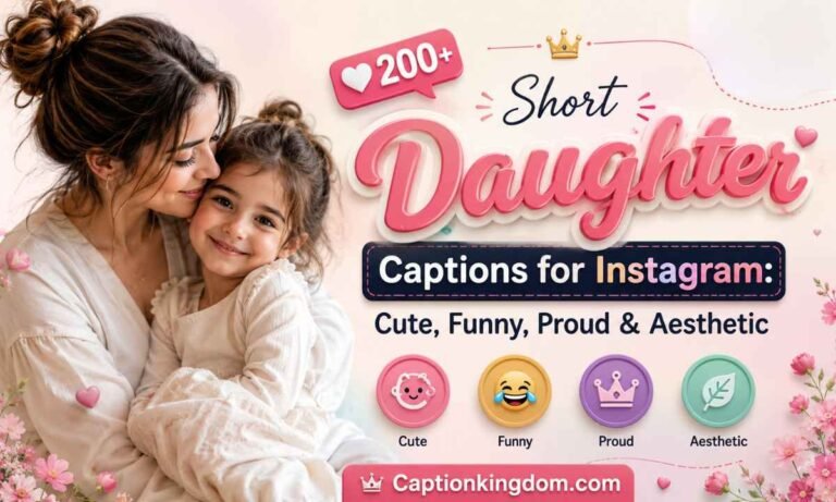 🌸 200+ Short Daughter Captions for Instagram Cute, Funny, Proud & Aesthetic