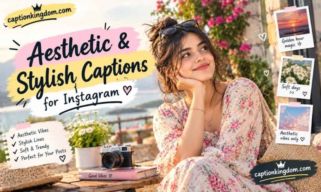 aesthetic stylish caption