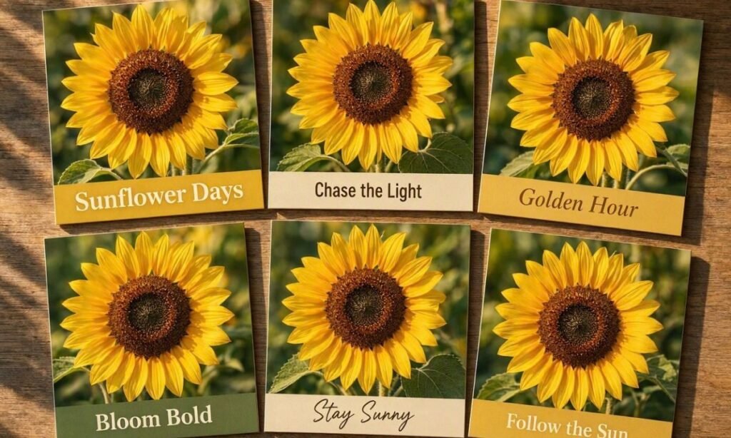aesthetic sunflower captions