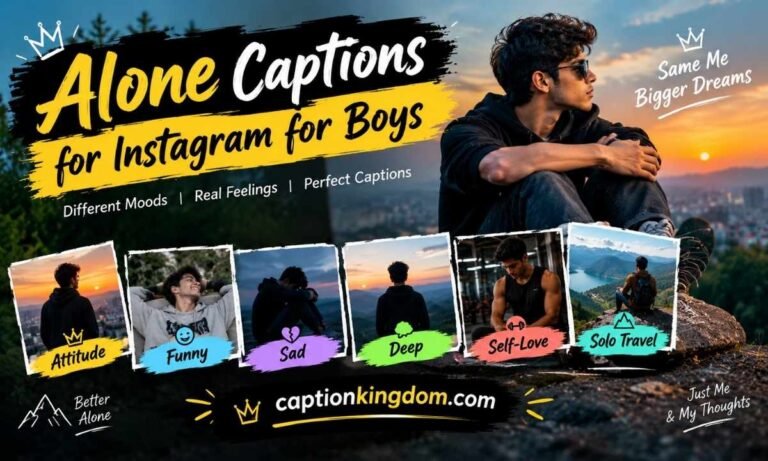 Alone Captions for Instagram for boys