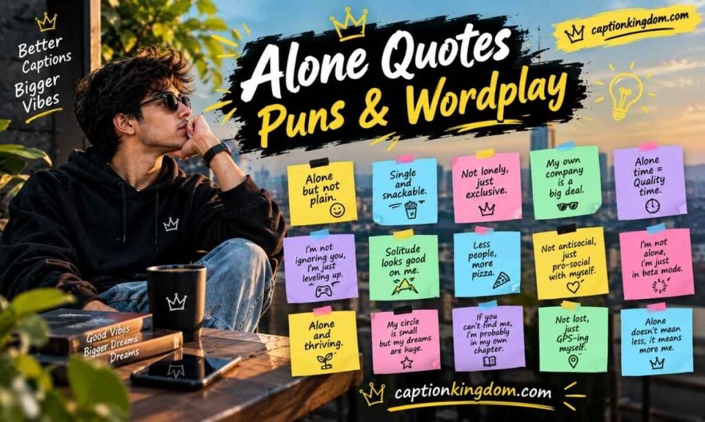 alone quotes puns and wordplay