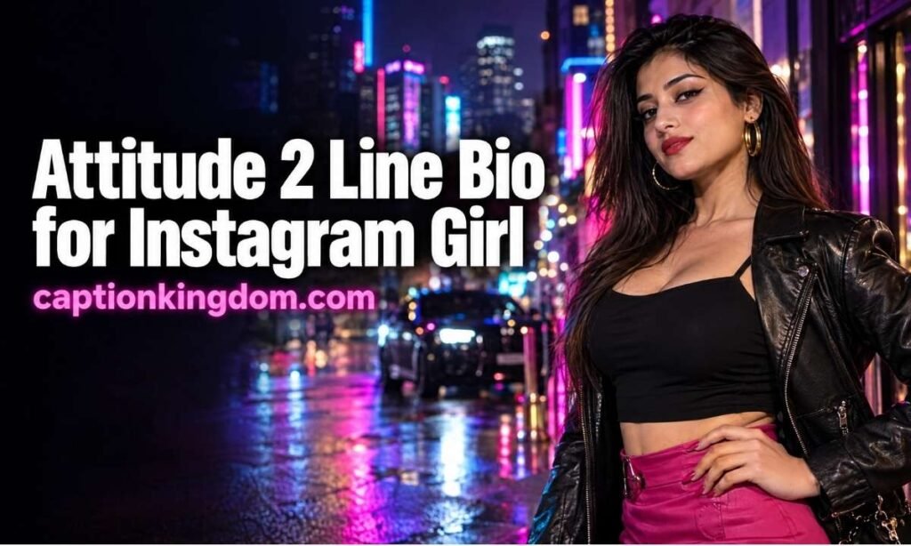 attitude 2 line bio captions