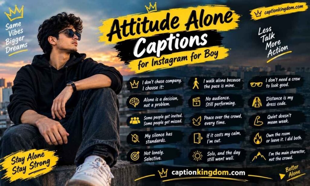 attitude alone captions