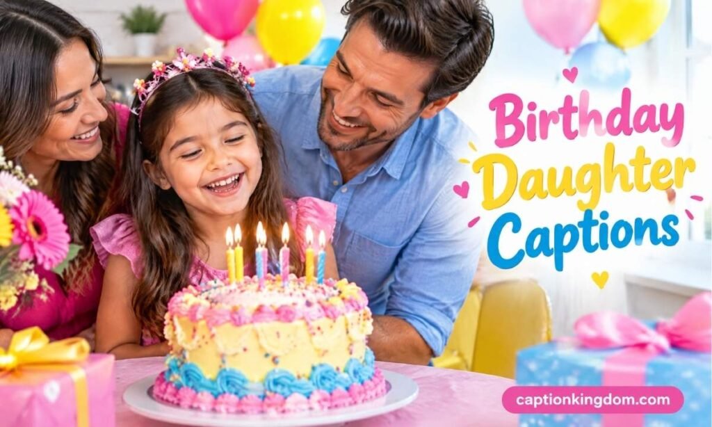 birthday daughter caption