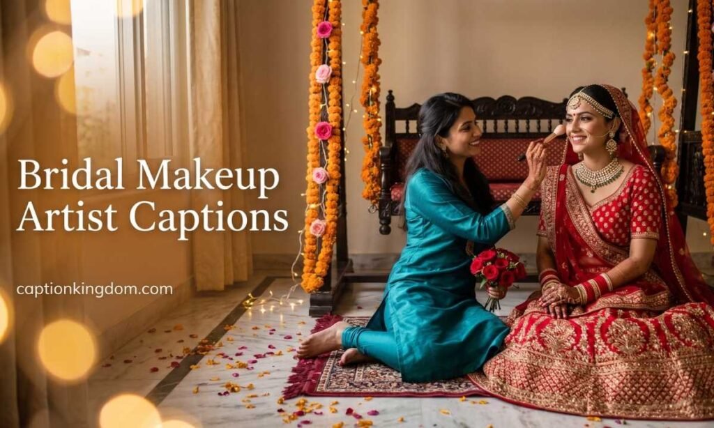 bridal makeup artist captions