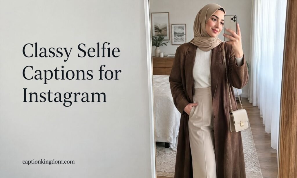classy selfie caption for instagram