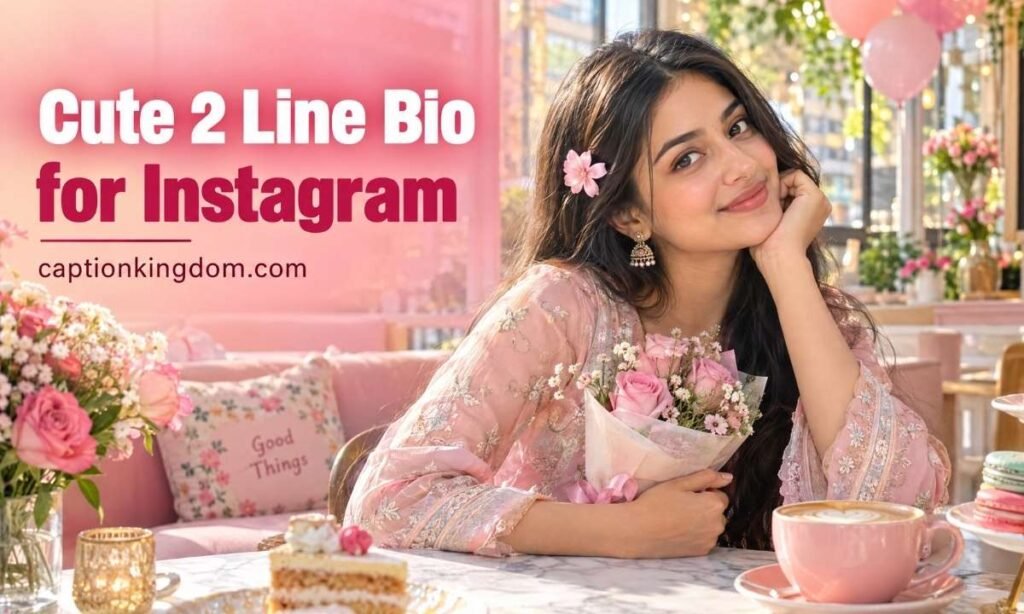 cute 2 line bio captions