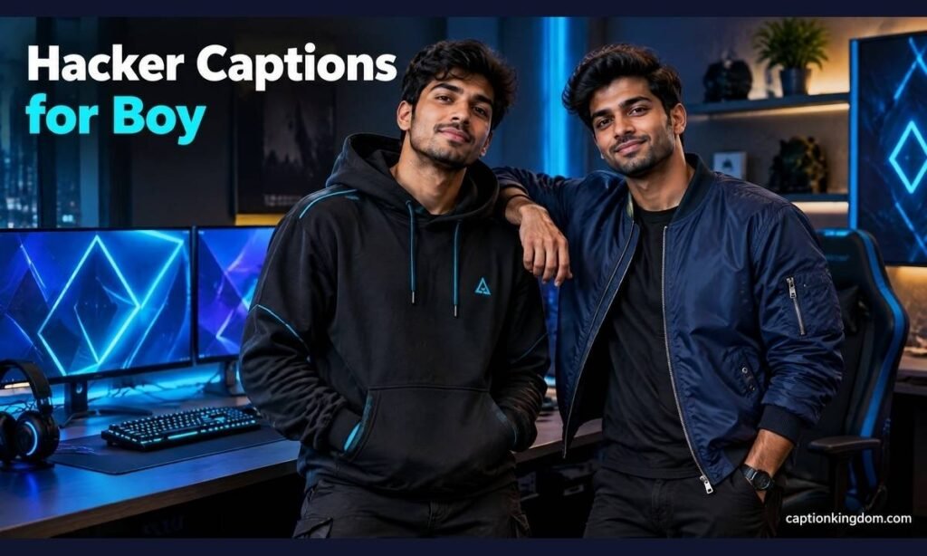 hacker captions for boys