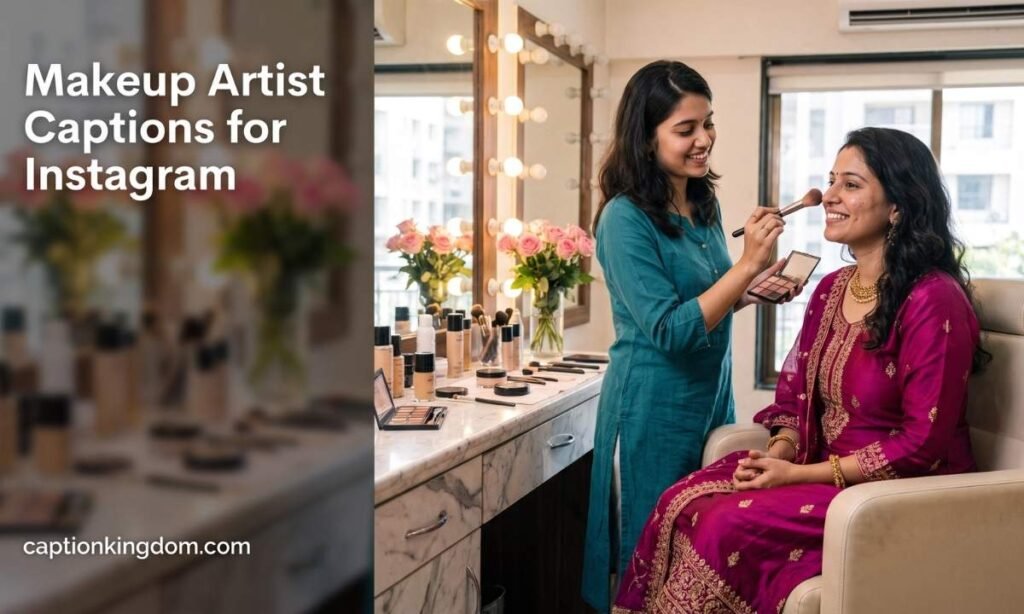makeup artist captions