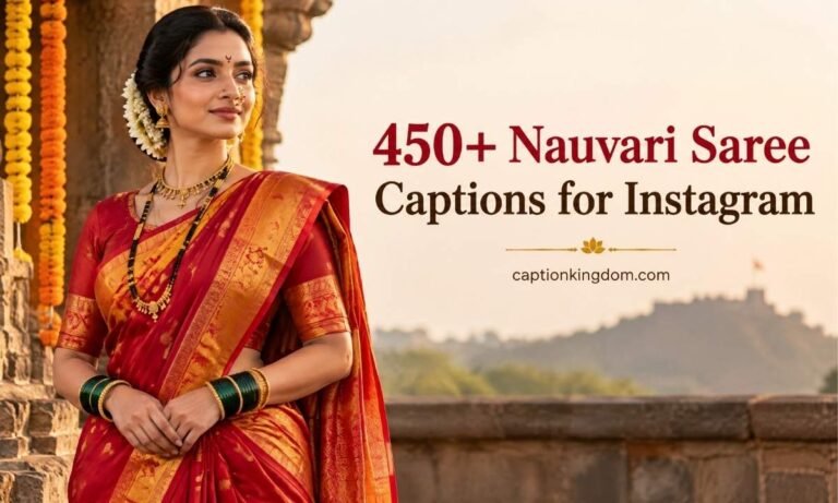 nauvari saree captions