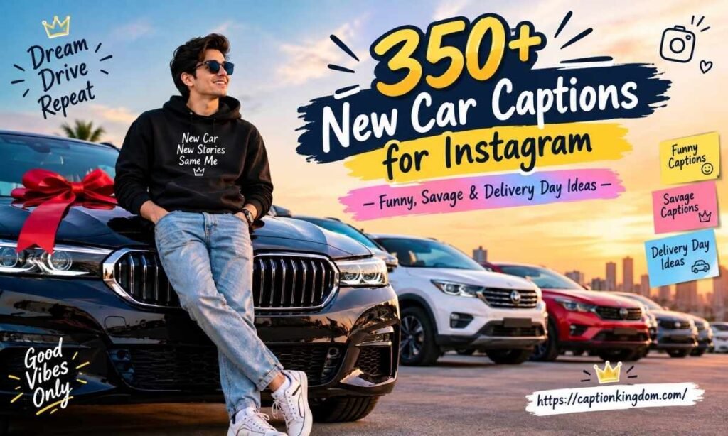 new car captions