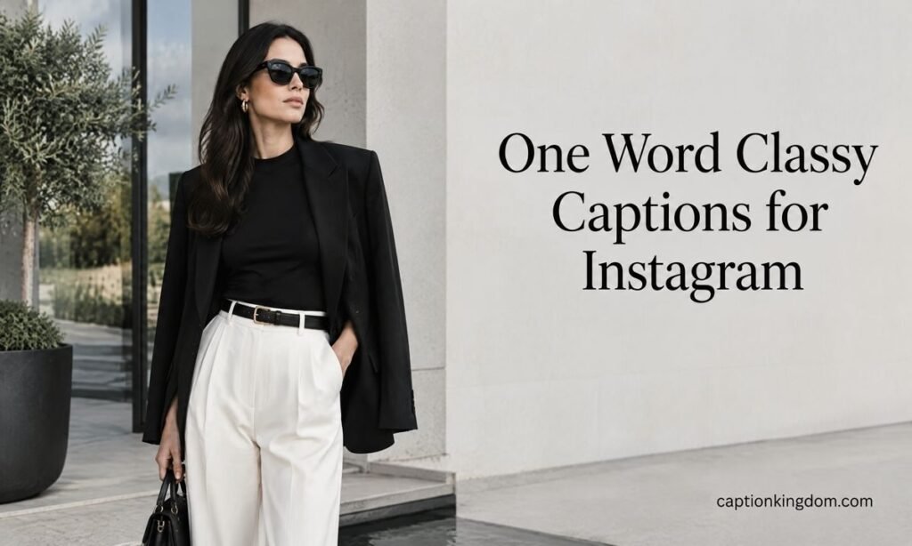 one word classy caption for instagram