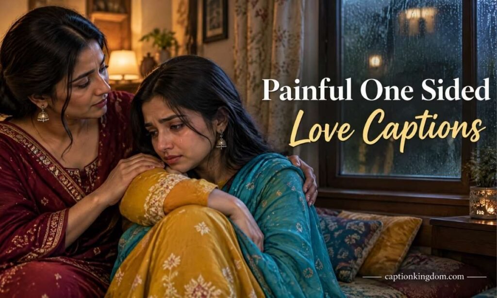 painful one sided love caption