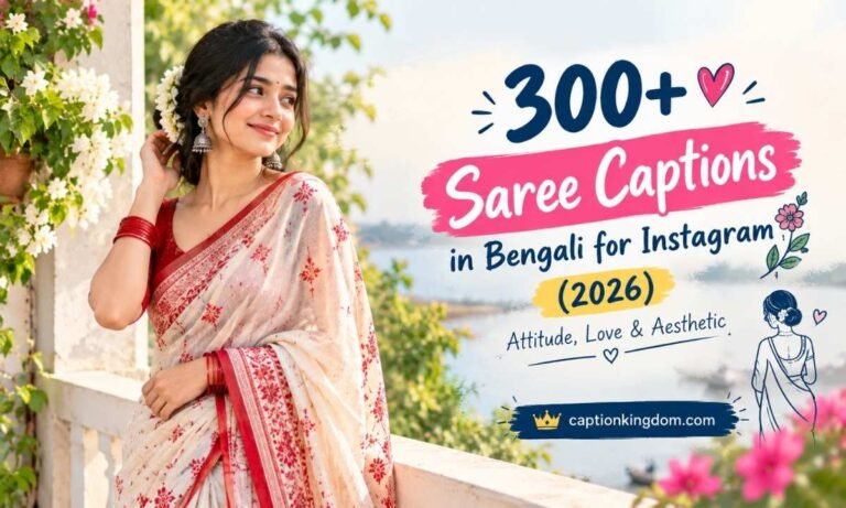 saree caption in bangali