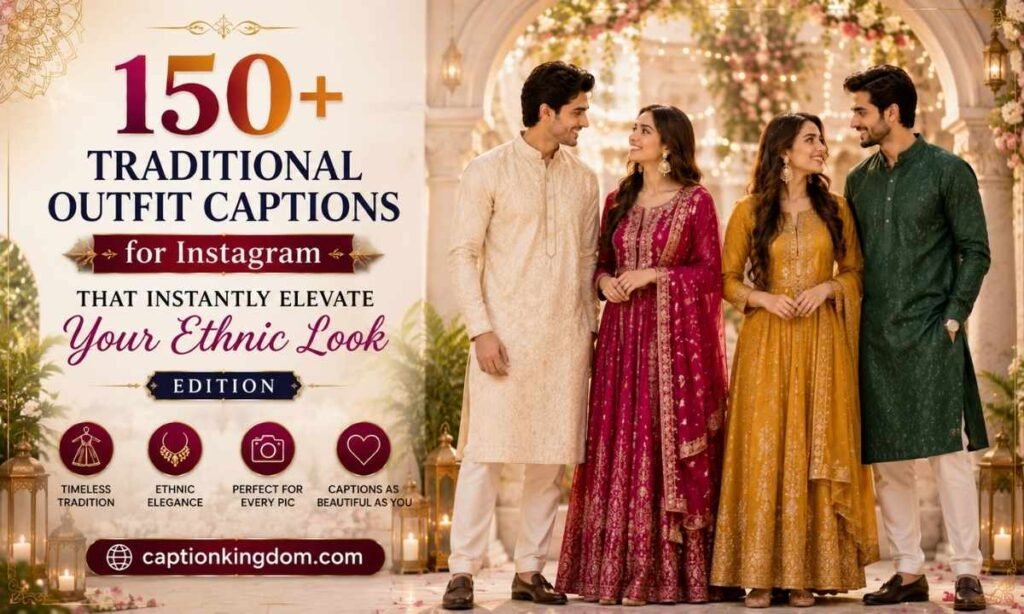 traditional outfit captions