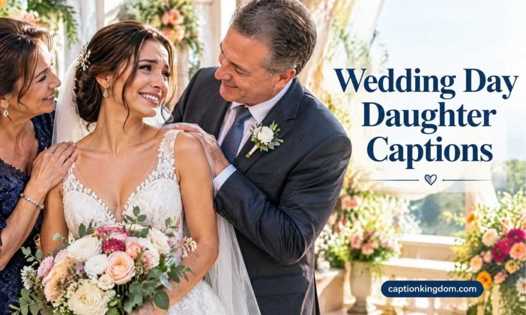 weeding day daughter caption