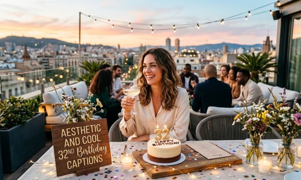 Aesthetic and Cool 32nd Birthday Captions
