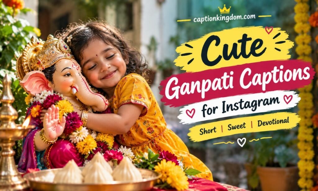 cute ganpati caption