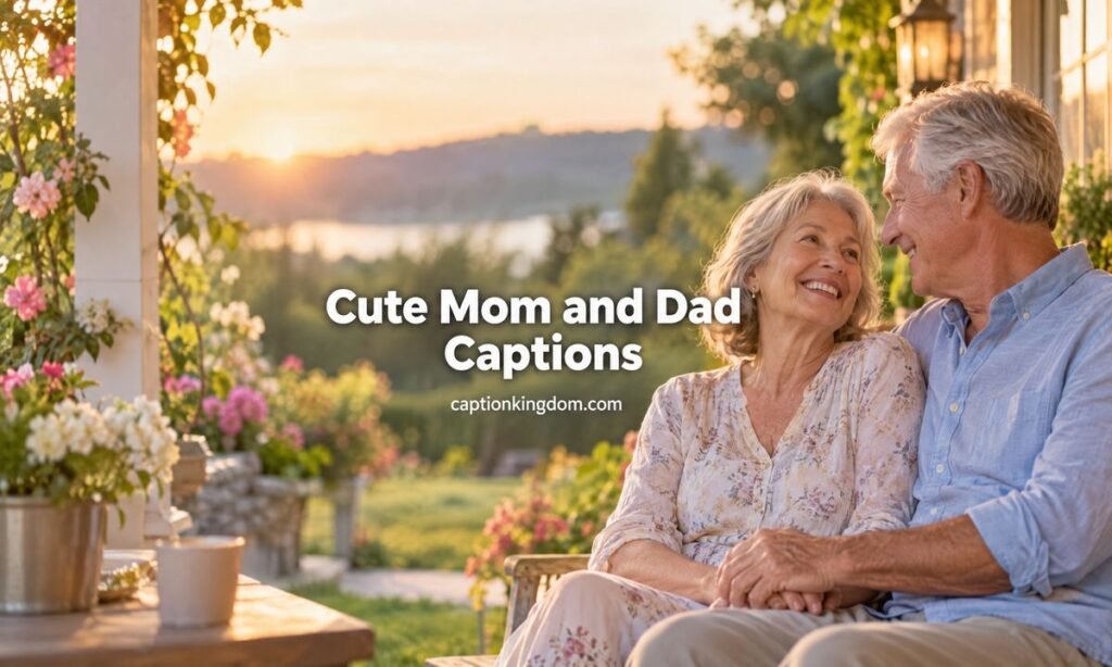 cute mom and dad Captions