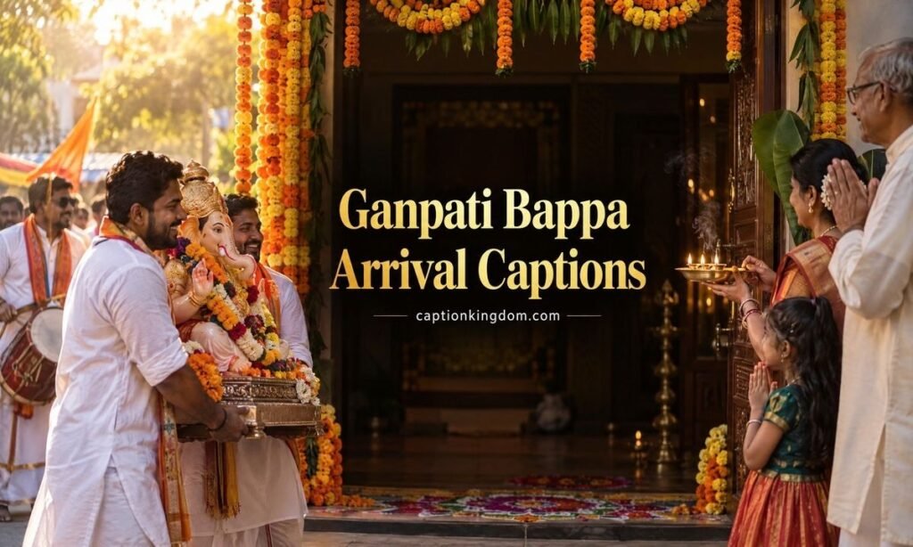 ganpati bappa arrival Captions