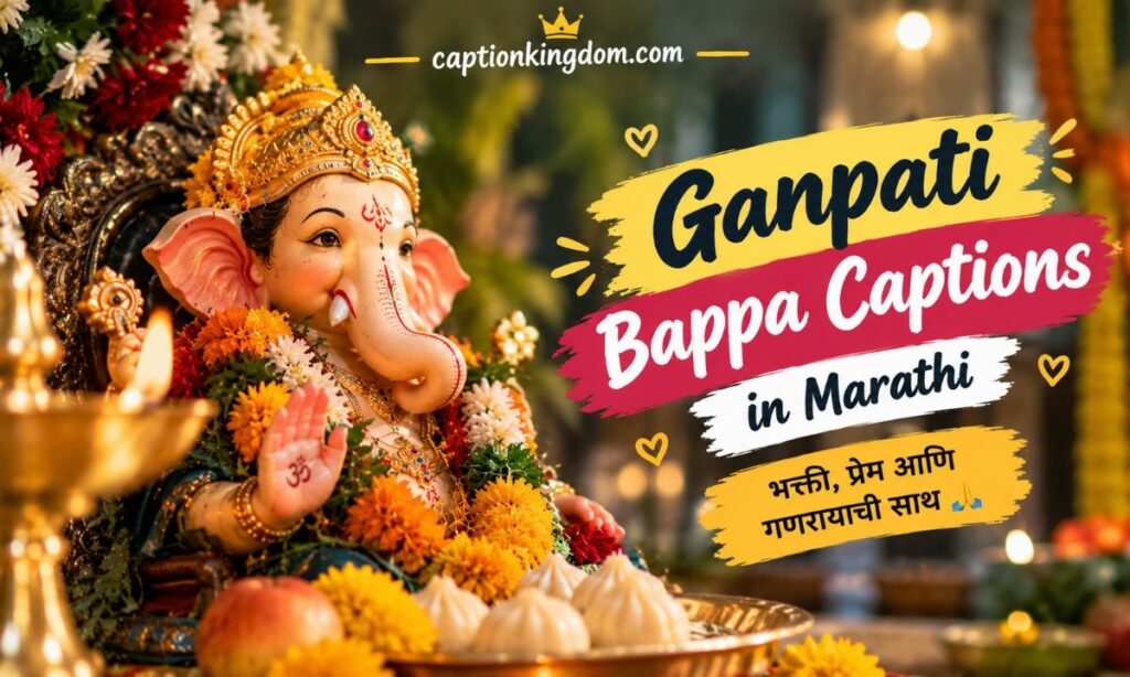 ganpati bappa caption in marathi
