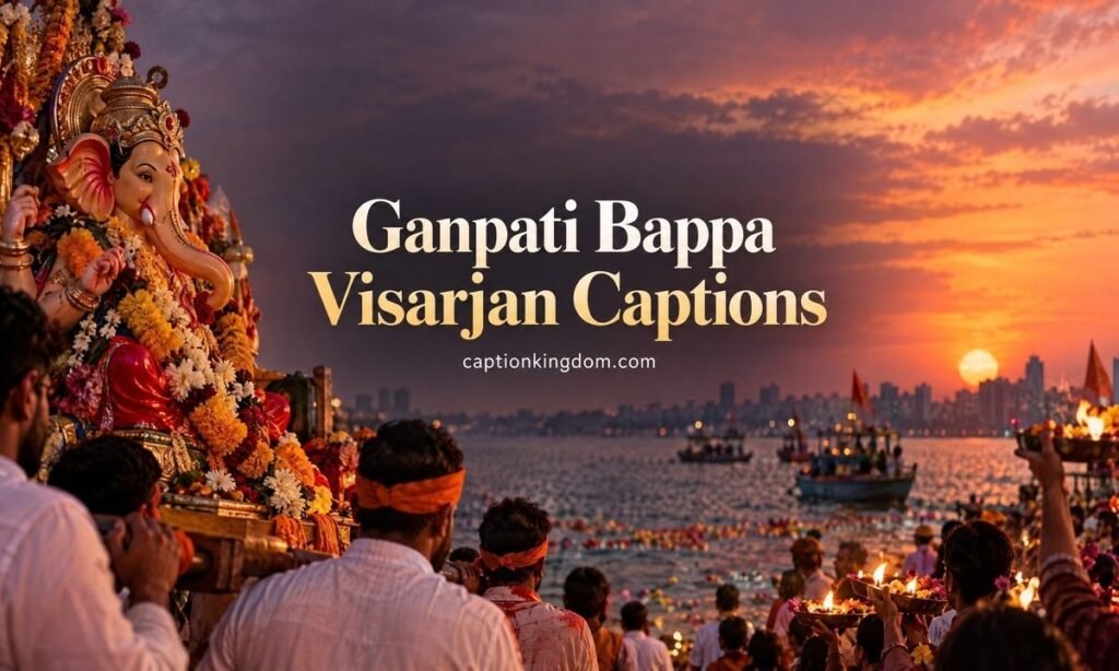 ganpati bappa visarjan Captions