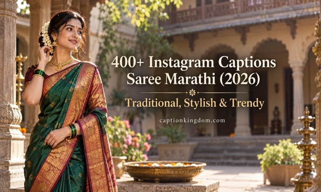 instagram caption saree marathi