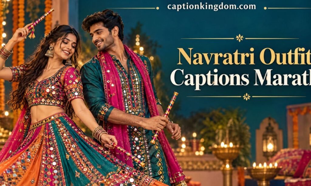 navratri outfit caption for instagram